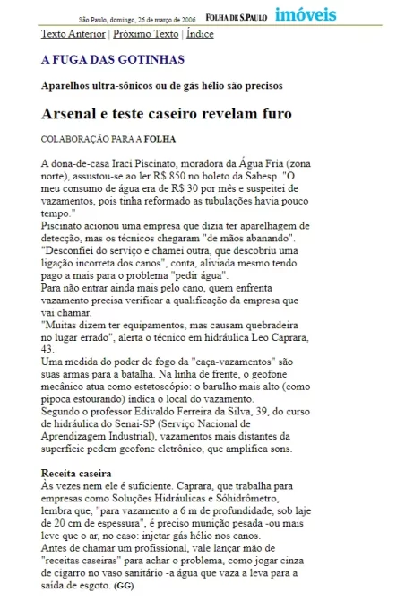 Folha de São Paulo 2006 - GLDS